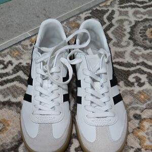 Classic White and Black Womens Sneakers